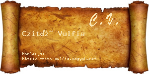 Czitó Vulfia névjegykártya